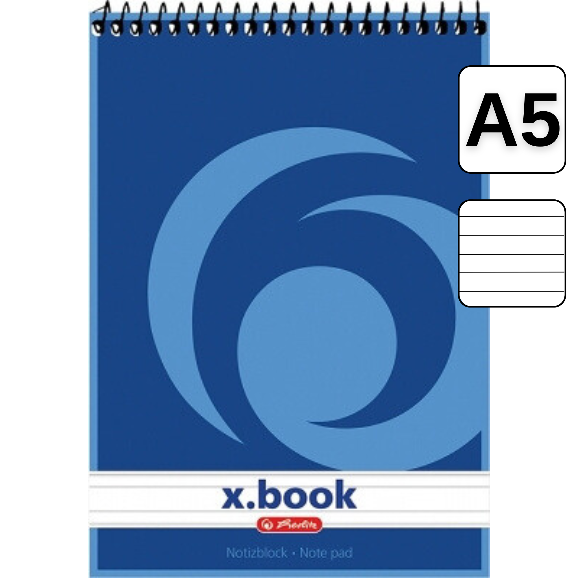 Bloc Notes cu spirala, A5, 50 file, dictando, HERLITZ X.Book