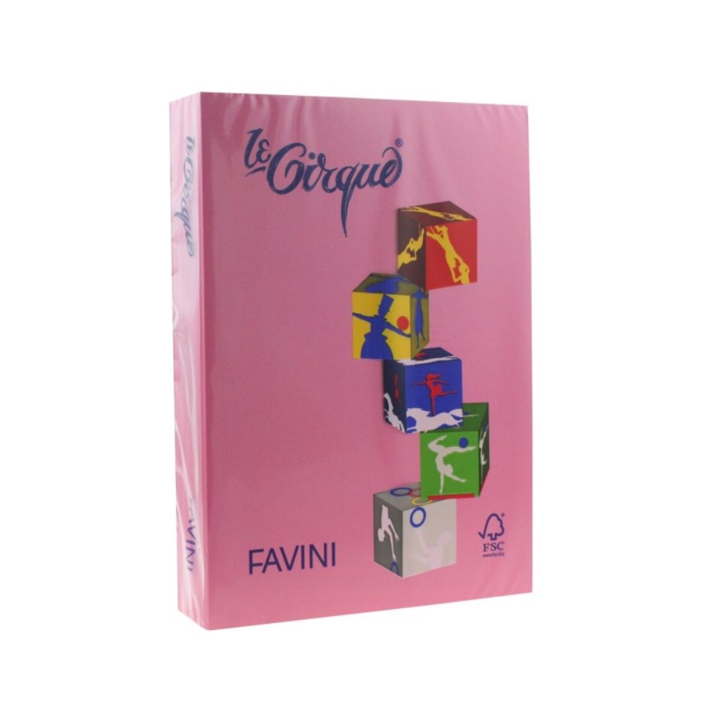 Hartie colorata Roz A4, FAVINI, 80 g/mp, 500 coli/top, cod culoare 108