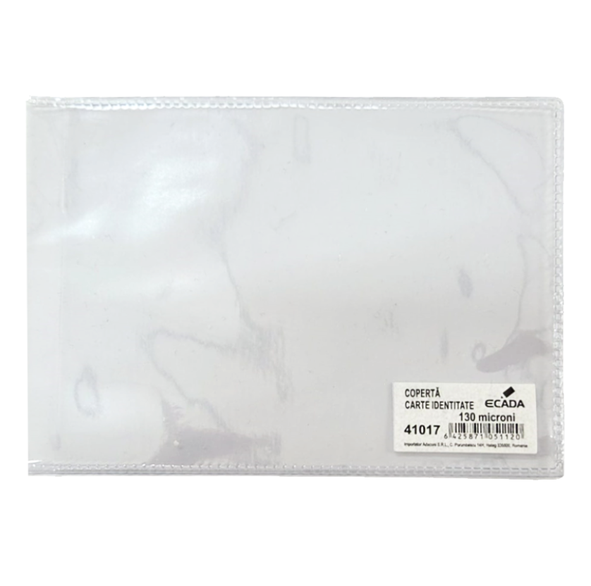 Coperta carte de identitate din plastic transparent, ECADA