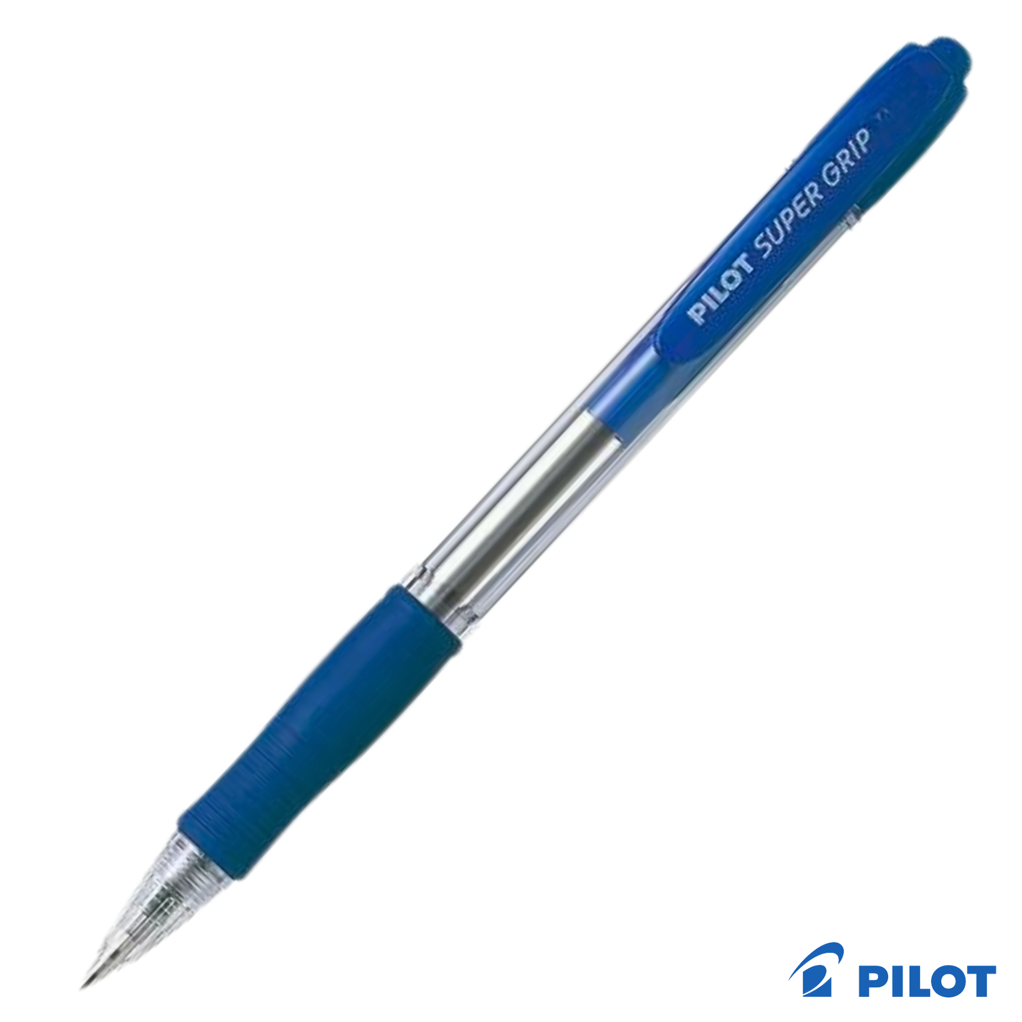 Pix cu mecanism 0.7 mm, PILOT SuperGrip, scriere albastra
