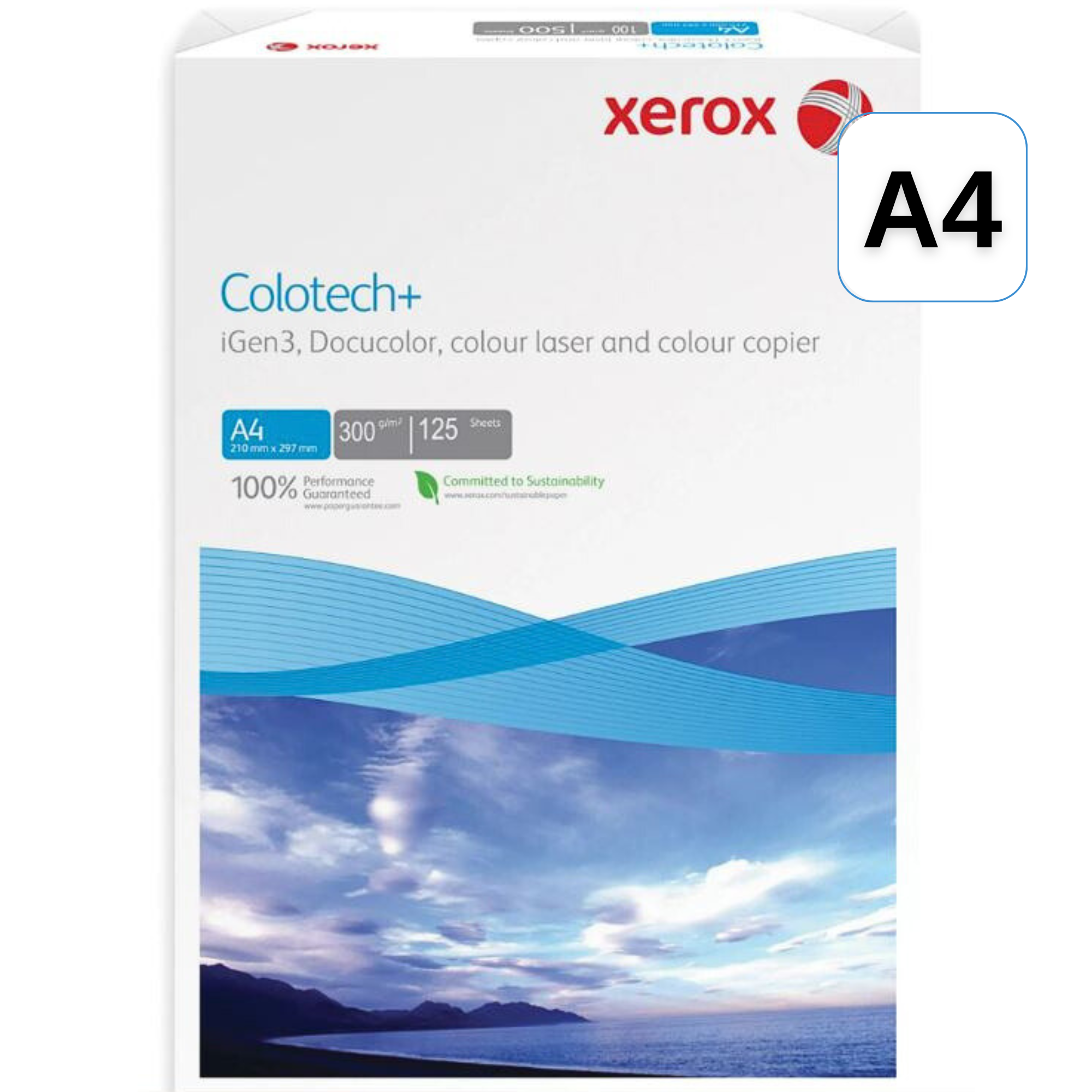 Hartie XEROX Colotech+, A4, 300 g/mp, 125 coli/top