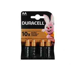 Baterie alcalina DURACELL AA LR6 1.5V, 4 buc/set