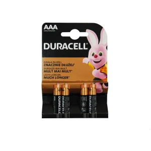 Baterie alcalina DURACELL AAA LR3 1.5V, 4 buc/set