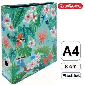 Biblioraft plastifiat A4 8 cm LadyLike Jungle, HERLITZ MaX.file