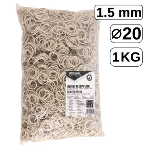 Elastice pentru bani, D 20 mm x 1.5 mm, 1 Kg, OFFICE PRODUCT