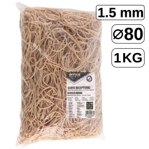 Elastice pentru bani, D 80 mm x 1.5 mm, 1 Kg, OFFICE PRODUCT