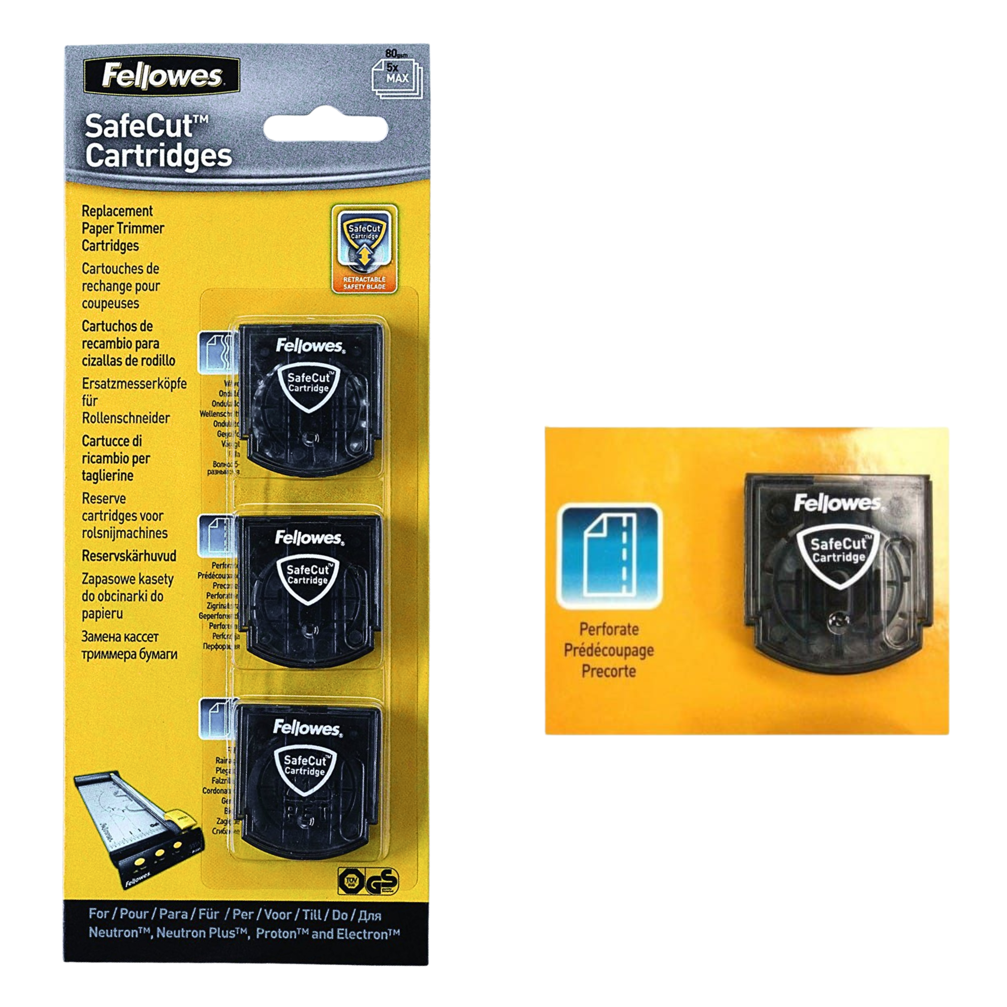 Cutit rotativ pentru ghilotina cu disc, 3 buc/set, FELLOWES