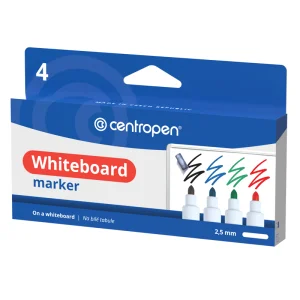 Marker whiteboard CENTROPEN 8559, 4 culori/set