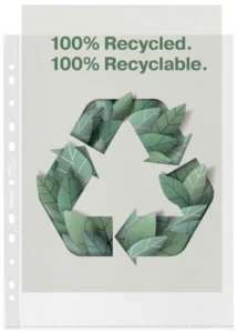 File protectie transparente, 70 microni, 50 buc/set, A4 XL Extra Wide, ESSELTE Recycled