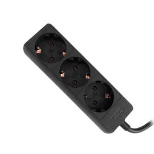 Prelungitor 1.5 m negru, 3 prize si protectie, 3680W, 16A, TED Electric