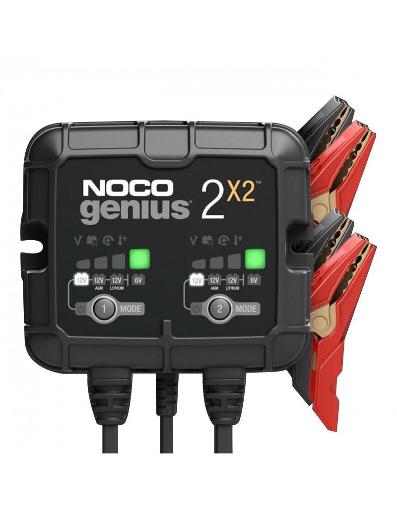 Redresor acumulatori SMART, 6V 2A / 12V 2A, incarca 2 acumulatori pana la 40Ah, NOCOGENIUS 2x2