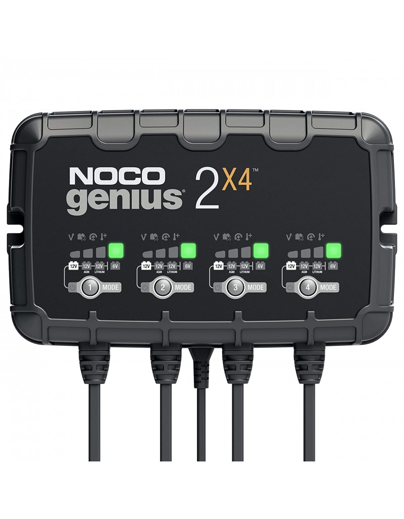 Redresor acumulatori SMART, 6V 2A / 12V 2A, incarca 4 acumulatori pana la 40Ah, NOCOGENIUS 2x4
