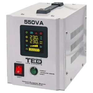 UPS pentru centrala, 550VA, 300W, runtime extins, sinusoidala pura, ecran LCD, TED Electric