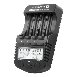 Incarcator baterii cu procesor si display LCD, AA R6 AAA R3 Ni-Mh Ni-Cd, EVERACTIVE NC-1000+