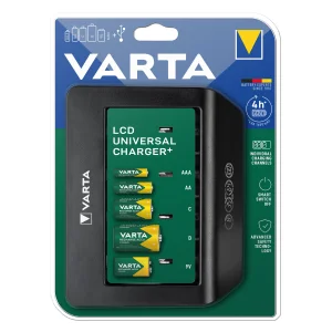 Incarcator baterii  LCD UNIVERSAL CHARGER, 4 canale incarcare individuala, VARTA