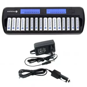 Incarcator baterii cu procesor si display LCD, AA R6 AAA R3 Ni-Mh, EVERACTIVE NC-1600