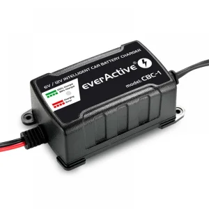 Incarcator baterii auto, 6V sau 12V, putere incarcare 1A sau 1.2A, EVERACTIVE CBC-1 Inteligent