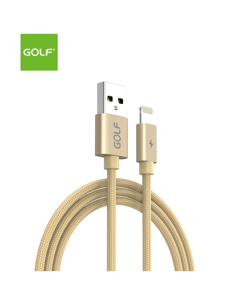 Cablu incarcare USB Iphone, incarcare cu 5A, auriu, GOLF Data Sync Quick 76I