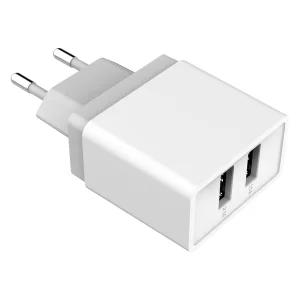 Incarcator de priza cu 2 porturi USB 1A + 2.1A, Alb, GOLF GF-U2