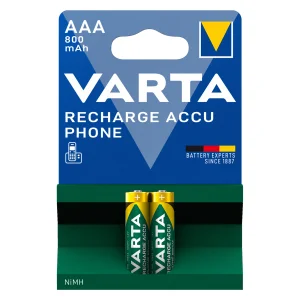 Acumulatori telefon VARTA 1.2V AAA LR3 Ni-MH, 2 buc/blister, 800mAh, preincarcati