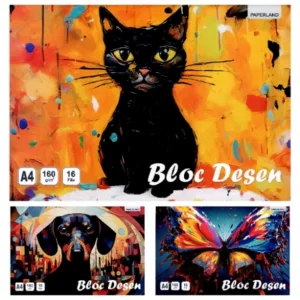 Bloc de desen A4, 160g/mp, 16 file, PAPERLAND