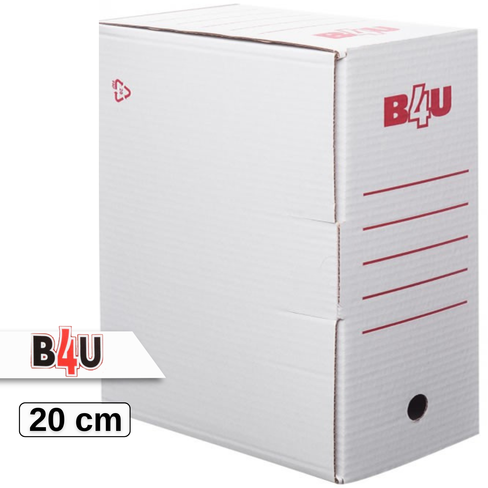 Cutie arhivare 20 cm, carton alb B4U