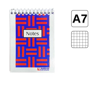 Bloc Notes cu spirala A7, 50 file, matematica, ARHI DESIGN