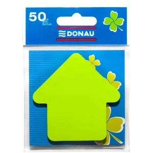Notes autoadeziv forma SAGEATA, 50 file, verde neon, DONAU