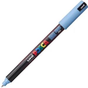 Marker Uni PC-1MR POSCA 0.7 mm varf fin metalic, Albastru Glaciar