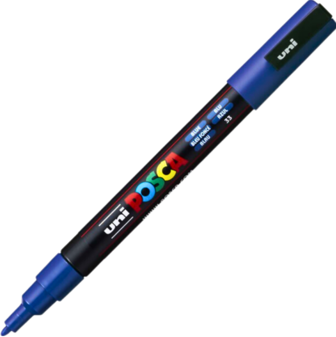 Marker Uni PC-3M Posca 0.9-1.3 mm Albastru