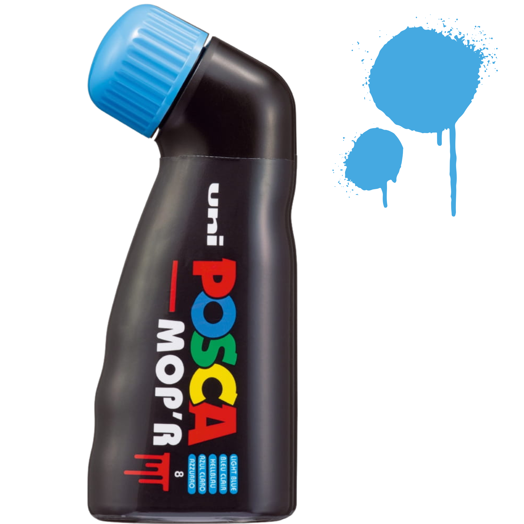 Marker Uni PCM22 POSCA MOP 3-19 mm varf buretat, Albastru Deschis