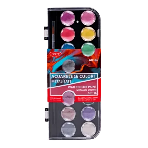 Acuarele 16 culori/set, metalizate, DACO