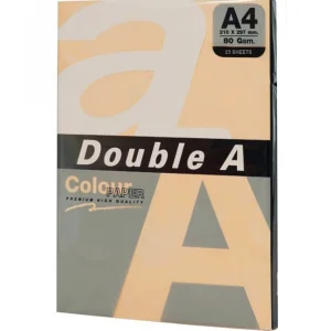 Hartie colorata A4, DOUBLE A Colour Premium Intens, 80 g/mp, 25coli/top, Pastel Orange