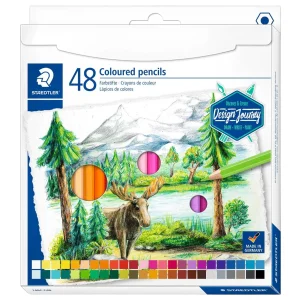 Creioane colorate STAEDTLER hexagonale, 48 culori/set