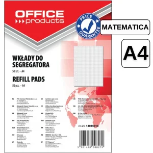 Rezerva caiet mecanic A4, 50 file Matematica, OFFICE PRODUCTS