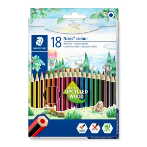Creioane colorate STAEDTLER Noris hexagonale, 18 culori/set