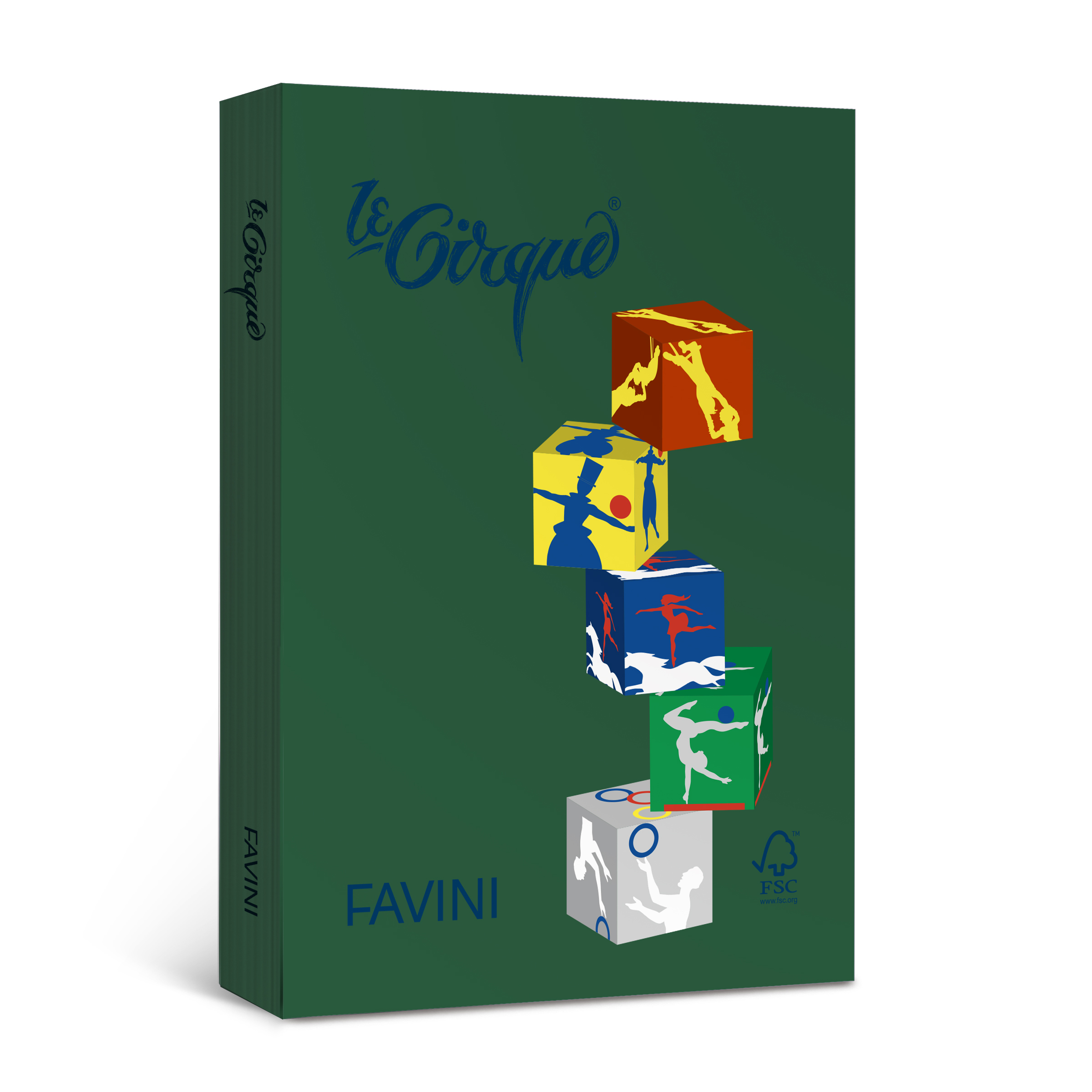 Carton colorat Verde Christmas A4, FAVINI, 160 g/mp, 250 coli/top, cod culoare 304