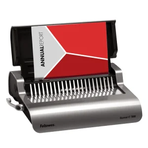 Aparat de indosariat electric cu inele plastic, FELLOWES Quasar-E 500