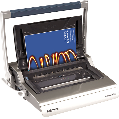 Aparat de indosariat manual cu inele metalice, FELLOWES Galaxy Wire