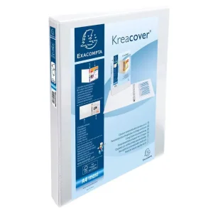 Caiet mecanic A4+ cu 2 buzunare, 4 inele, 30 mm, EXACOMPTA Kreacover