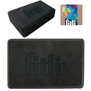 Cub pentru Yoga si Pilates, Fitness block , 23x15cm,FitLi, Negru