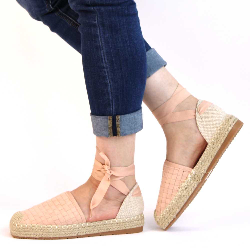 ​Sandale de dama cu platforme joase, usoare si comode 6000312-PINK