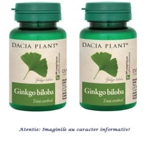 Ginkgo Biloba Pachet 2 cutii cu 60 comprimate  Dacia Plant