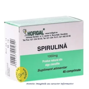 Spirulina 1000 mg 40 comprimate Hofigal