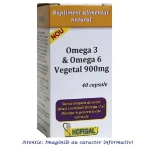 Omega 3 si Omega 6 Vegetal 900 mg 40 capsule Hofigal