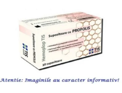 Supozitoare cu Propolis 10 bucati Tis Farmaceutic