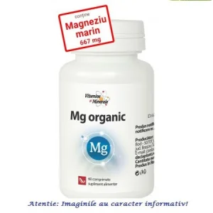 Magneziu Organic 60 comprimate Vitamine si Minerale Dacia Plant