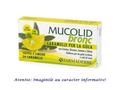 Mucolid cu Aroma de Lamaie 24 bucati Farmaderbe