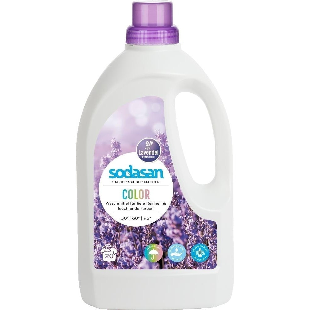 Detergent lichid pentru rufe colorate cu lavanda 1.5L Sodasan