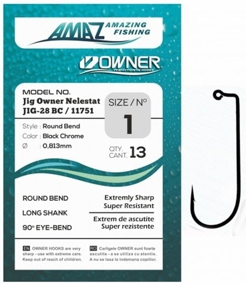 Jig Owner JIG-28BC/11751 Black Chrome nr.8 - nr.5/0
